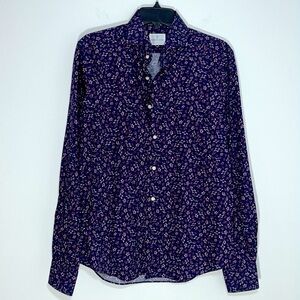 Emanuel Berg Modern Fit Long Sleeve Button Down Dress Shirt Size M 15.5